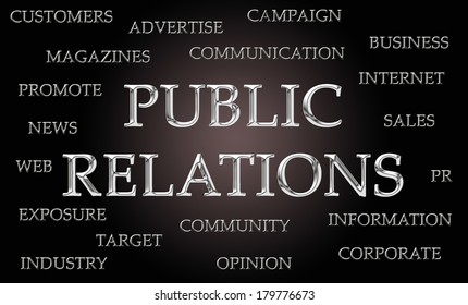 Public Relations Word Cloud Written Luxurious Stock Illustration ...