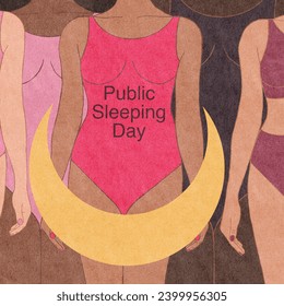 Public Sleeping Day. Illustration dedicated to sleeping in a public place - Powered by Shutterstock