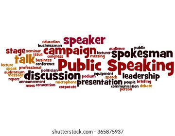 Public Speaking Word Cloud Concept On Stock Illustration 365875937 ...