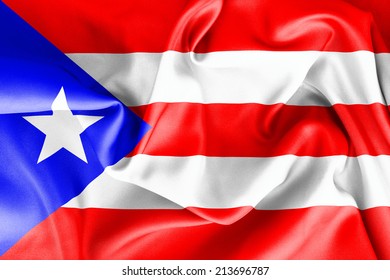 Puerto Rican Flag Texture Crumpled Up