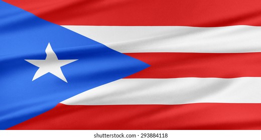 Puerto Rico Flag Flag Beautiful Glossy Stock Illustration 293884118 ...