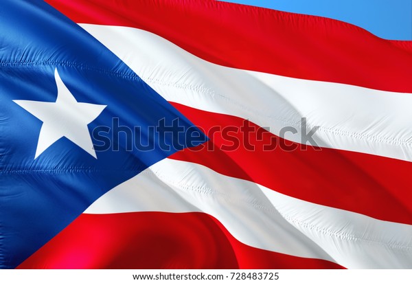 Puerto Rico Flag Flag Puerto Rico Stock Illustration 728483725