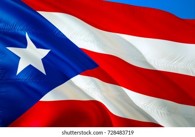 Puerto Rico Flag Flag Puerto Rico Stock Illustration 728483719