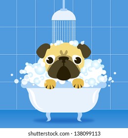 773 Pug In Bath Images, Stock Photos & Vectors | Shutterstock