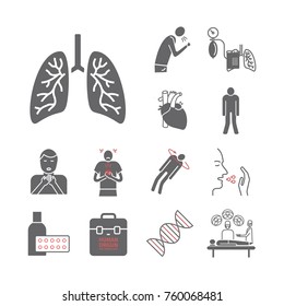 Pulmonary Hypertension Icons