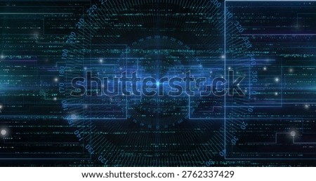 Pulsing central node and horizontal data beam drawing focus in virtual HUD, with wireframe panels. Futuristic, cybernetic, neon, pulse, matrix, radar, circuitry