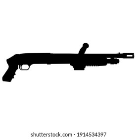 Pump Action Shotgun Pump Gun Barrel Stock Illustration 1914534397 ...