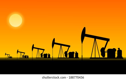 Pumpjack pumping crude oil 