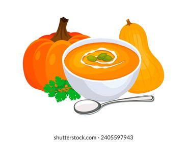Pumpkin soup and cream