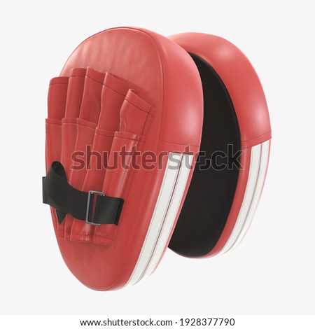 Punch mitts 3D rendering isolated on white background