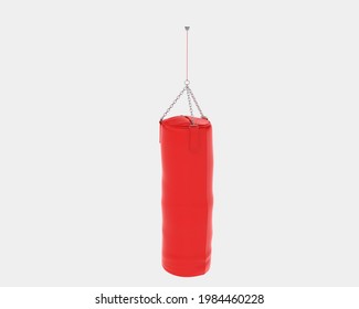 Punching bag isolated on background. 3d rendering - illustration