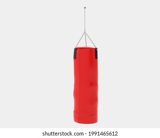 Punching bag isolated on background. 3d rendering - illustration