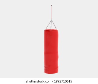 Punching bag isolated on background. 3d rendering - illustration