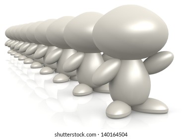 Puppet in line