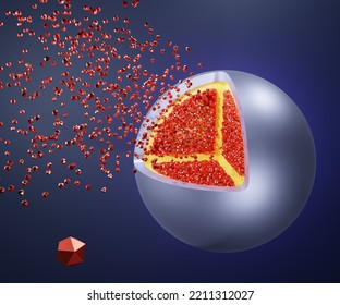 Pure Nanodrugs (PNDs), Nanoparticles Consisting Entirely Of Drug Molecules, As Promising Candidates For Next-generation Nanodrugs 3d Rendering