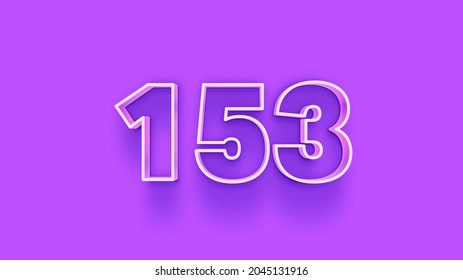 Purple 3d Number 153 Isolated On Stock Illustration 2045131916 ...