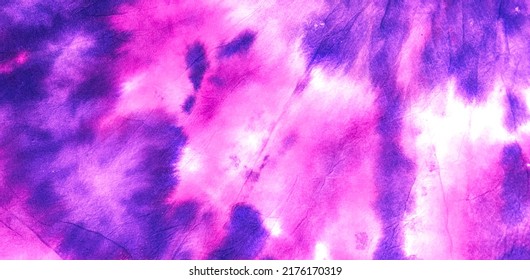 Purple Aquarelle Wet Wash. Purple Tie Dye Painting Watercolour Art. Intuitive Shibori  Texture Art. Trendy Fabric Watercolour. Pink Wallpaper Modern Indonesian Aquarel Decor.