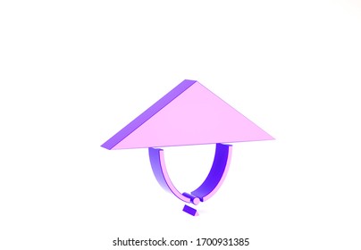 Purple Asian conical hat