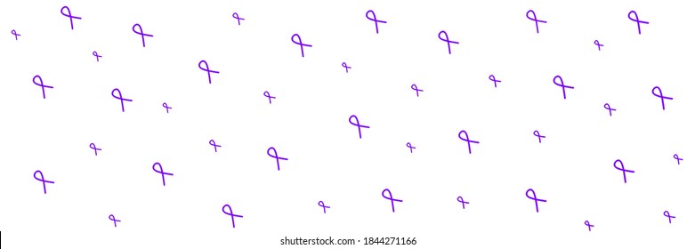 purple awareness ribbon. World Lupus Day. Autoimmune disease. Immune System Disorders. May Lupus Awareness Month. Long banner - Powered by Shutterstock