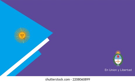 Purple Background - Flag Of Argentina, Coat Of Arms, Symbols Of Argentina And The Motto Of Argentina