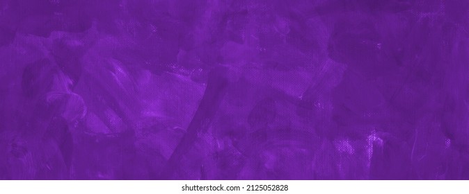 Purple Background Texture, Old Dark Royal Purple Grunge Color In Smeared Finger Paint Textured Design On Artist Canvas Pattern