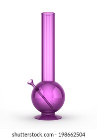 Purple Bong Isolated On White Background 3D