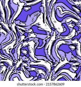 Purple camo swirl very peri color of the year seamless pattern texture. Colorful trend tone on tone linen texture. Camouflage fabric effect background. High quality JPG raster tile.