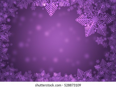 Purple Christmas Frame.