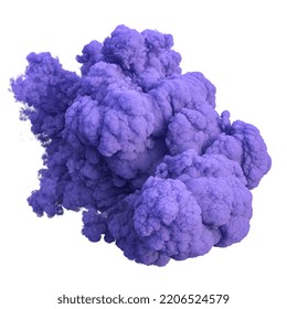 purple cloud isolated on background. 3d render