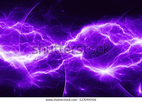 紫色の幻想的な稲妻 のイラスト素材