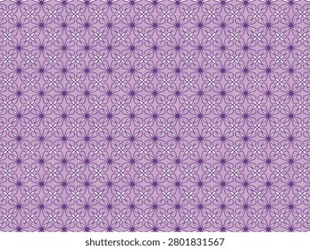 Purple Geometric Seamless Pattern | Elegant Floral Lattice Repeat Background. Elegant seamless geometric pattern featuring an intricate floral lattice design in rich purple on a soft textured background. Perfect for fabric printing, wallpa