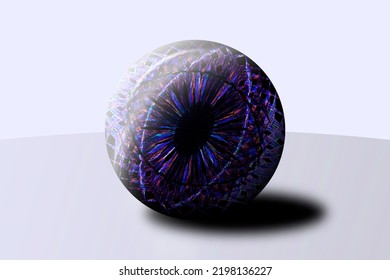 A Purple Glass Crystal Eye Ball Sphere 3d Dimensional Mythical Shiny Gloss Glossy Futuristic Gothic Emotional Soulful Orb Marble