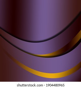 Purple Gradient Background Wavy Golden Tinted Stock Illustration ...