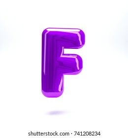 Purple Indigo Glossy Celebrate Letter F Stock Illustration 741208234 ...