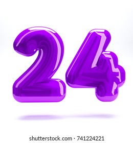 Purple Indigo Glossy Celebrate Letter Number Stock Illustration ...