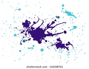 Purple Light Blue Splash Watercolor Painting Stock Illustration ...