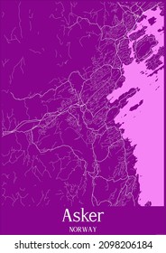 Purple Map Asker Norway Stock Illustration 2098206184 | Shutterstock