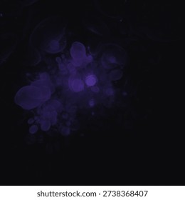 Purple Microscopic Bubbles Science Background on Black