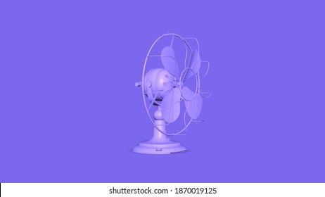 Purple Office Desk Cooling Fan 3d Render