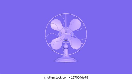 Purple Office Desk Cooling Fan 3d Render