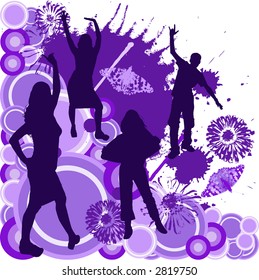 Purple People Silhouette Stock Illustration 2819750 | Shutterstock