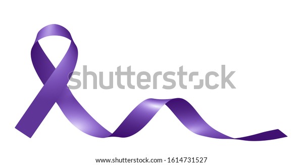 Purple Ribbon Isolated On White Purple Stock Illustration 1614731527 ...