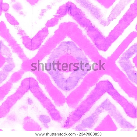 Purple Seamless Ethnic Painting Art. Tribal Texture Artwork. Violet Fun Background ,White Ethnic Design Pattern. Repeat Chevron Asian Pattern. Painting Watercolor Art.