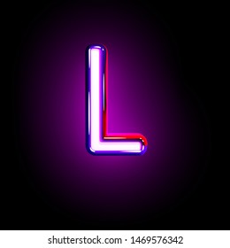 Purple Shining Neon Font Letter L Stock Illustration 1469576342 ...
