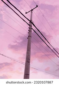 purple sky vector background hd