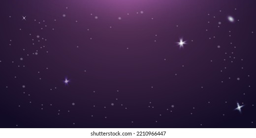 Purple Space Theme Background With Shining Stars And Light Of Sun, Purple Star Glitter Wallapaper