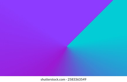 Purple and teal split background.