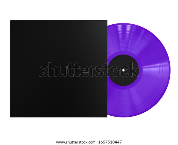 Purple Vinyl Disc Record Black Sleeve Stock Illustration 1657510447 ...