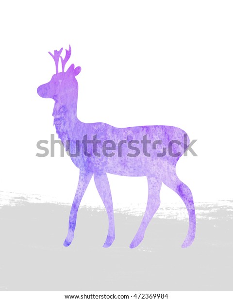 Red Watercolor Deer Silhouette Excellent Printable Inventory photo regarding Deer Silhouette Printable titled Crimson Watercolor Deer Silhouette Best Printable Inventory