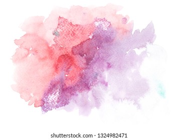 Purple Watercolor Painting Ideas Colorful Shades Stock Illustration ...